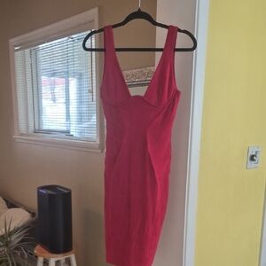 Oh Polly Vibrant Red Backless Dress